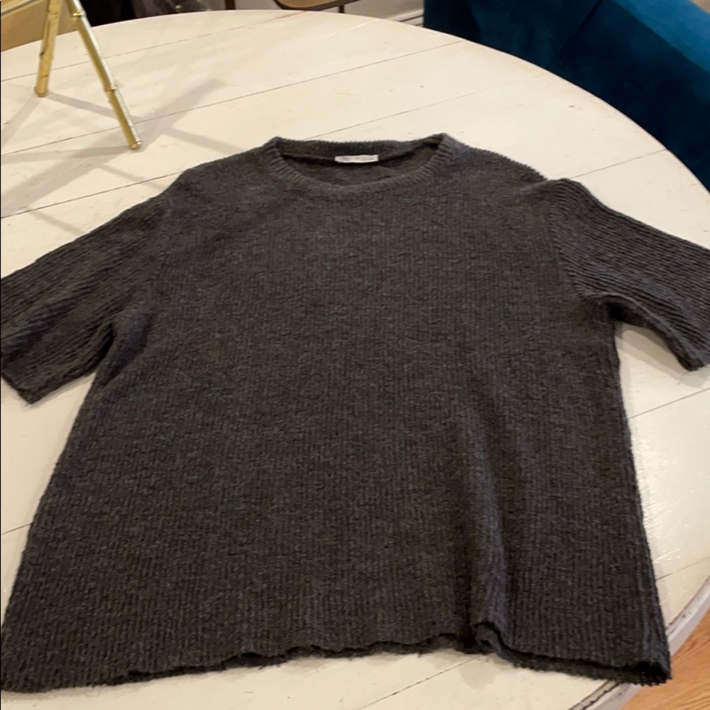 Zara oversized ribbed top